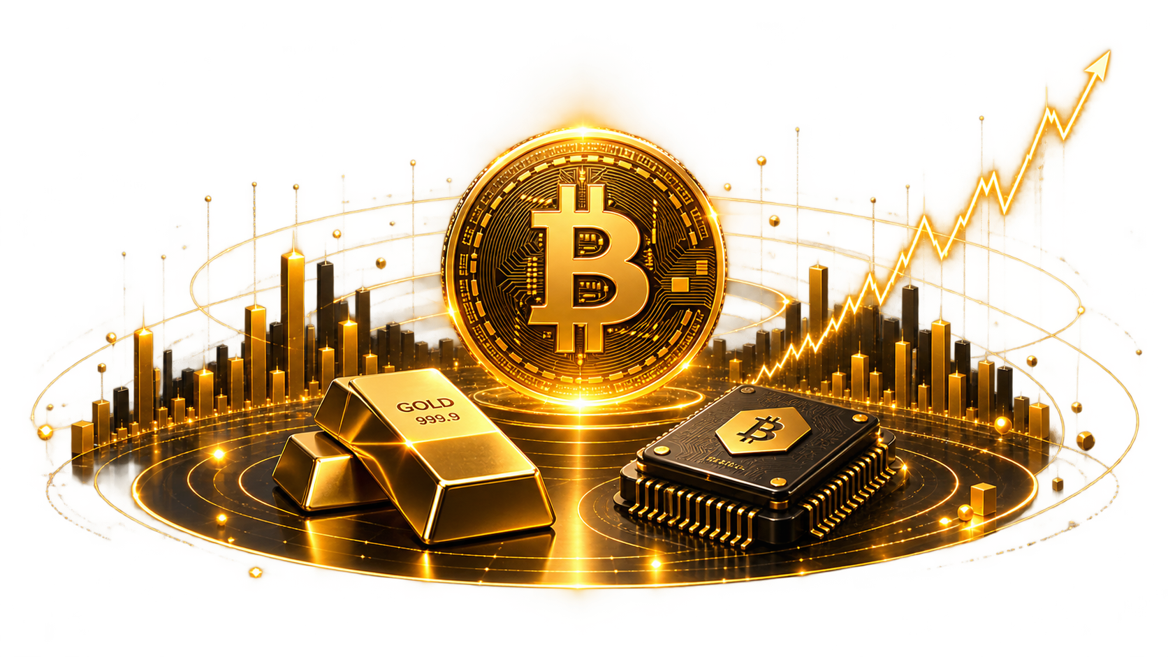 比特币、黄金与存储芯片投资研究